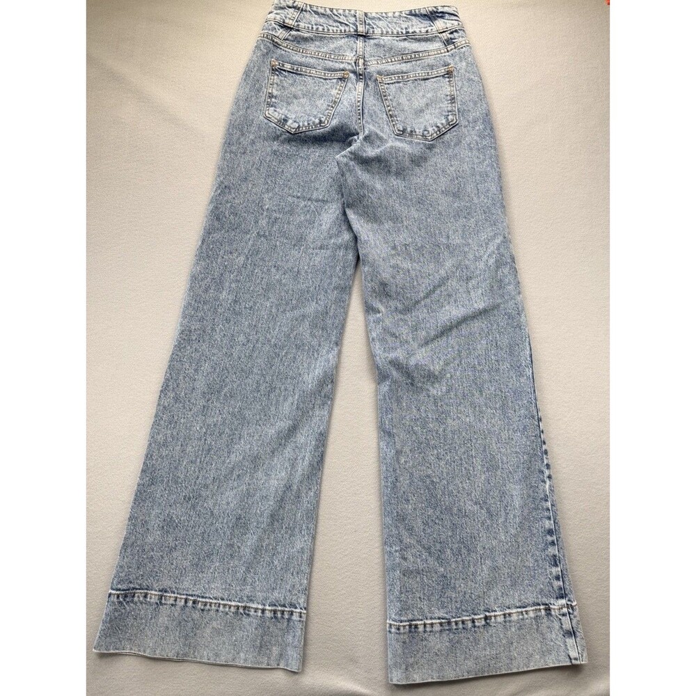Habitual Women’s Wide Leg Jeans Size 26 High Rise Light Wash Blue Denim Pants - Picture 11 of 16